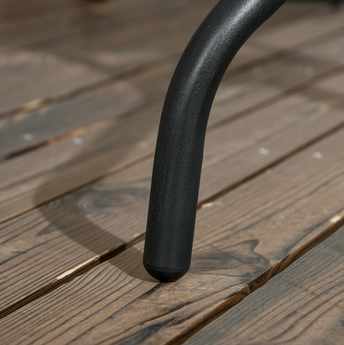 GARTENTISCH 76/76/72 cm schwarz aus Metall mit Glasplatte und Schirmloch - Naturfarben, Metall (76/76/72cm) - OKWISH