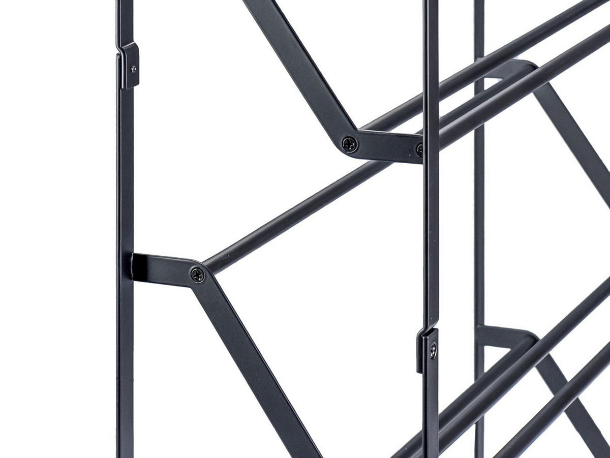 SCHUHREGAL Frame schwarz 53/80/17 cm schmal - Schwarz, Metall (53/80/17cm) - Yamazaki
