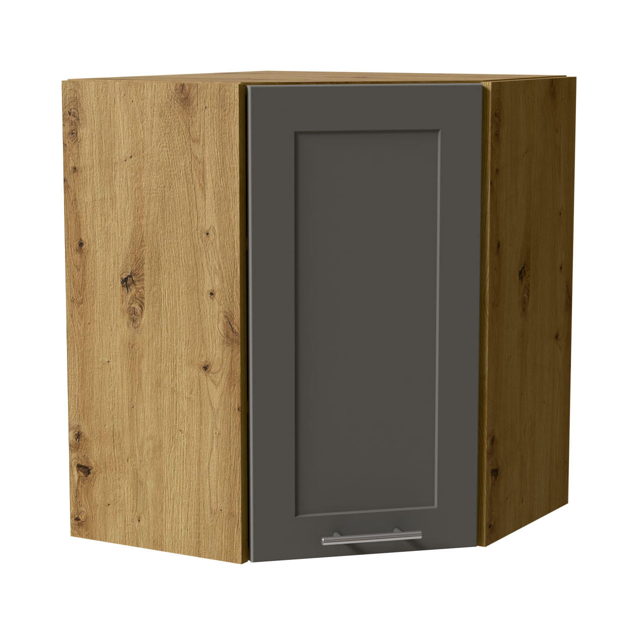 ECKHÄNGESCHRANK Oslo W10/60 Eiche Artisan / Dust Grey Matt 60 / 60 / 72cm - Eiche Artisan/Grau, Holz/Holzwerkstoff (60/72/60cm) - Feldmann-Wohnen