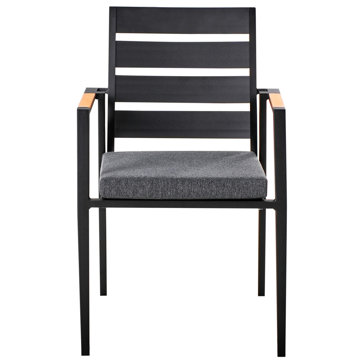 GARTENMÖBEL-SET 4-Sitzer Schwarz Metall Maletto/taviano - Schwarz, Metall - Beliani