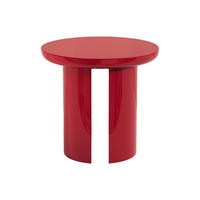 BEISTELLTISCH - 50 cmcm x 50 cmcm - Holz, Platte - Rot - DERLALI - Rot, Holz (50/50/45cm) - Vente-Unique