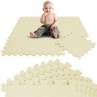 SPIELMATTE ab Null - 90 cm Baby Puzzlematte Beige - Beige, Kunststoff (30/30cm) - Littletom
