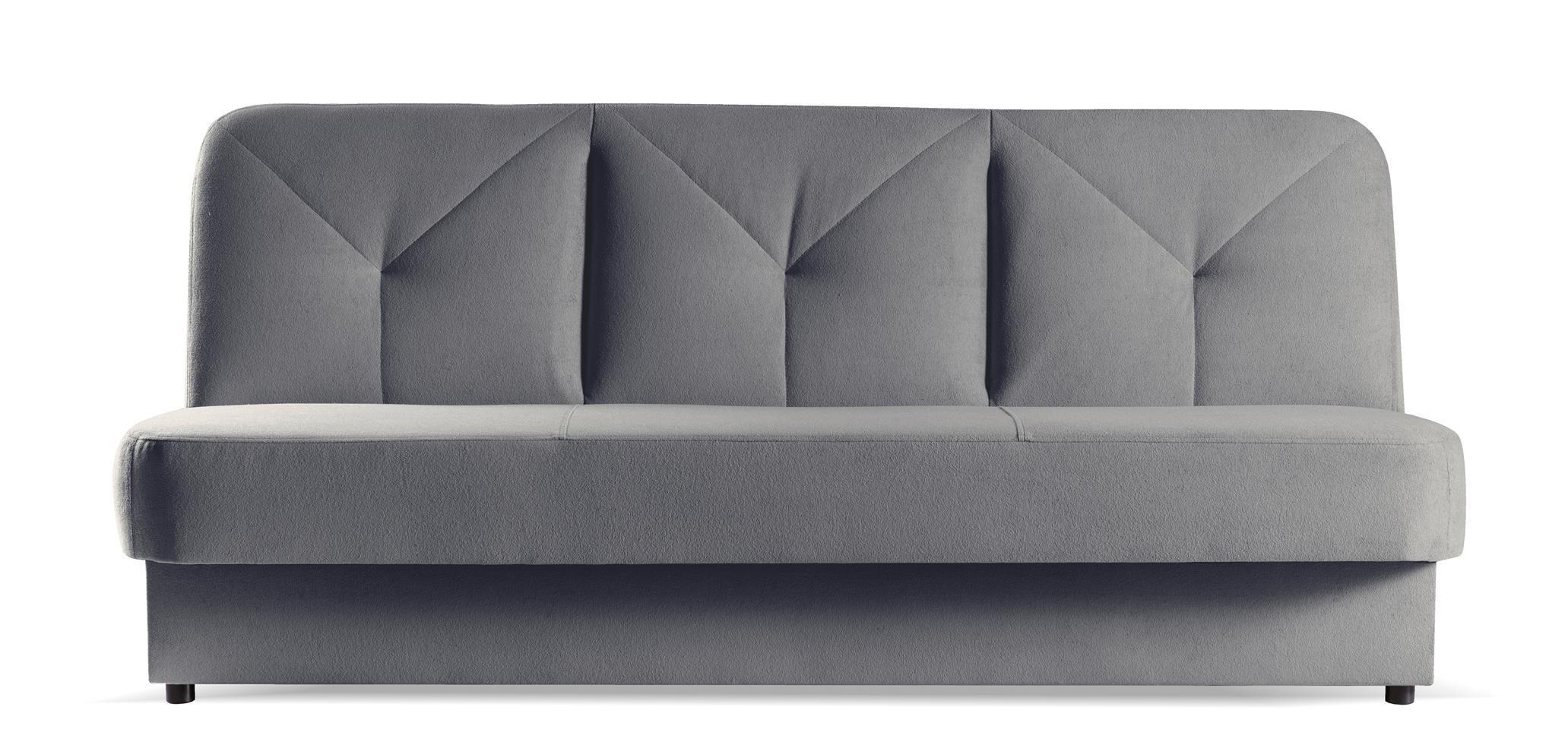 SOFA Nardo Grau, mit Schlaffunktion - Grau, Holzwerkstoff (199/91/91cm) - Bettso