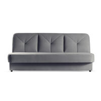 SOFA Nardo Grau, mit Schlaffunktion - Grau, Holzwerkstoff (199/91/91cm) - Bettso