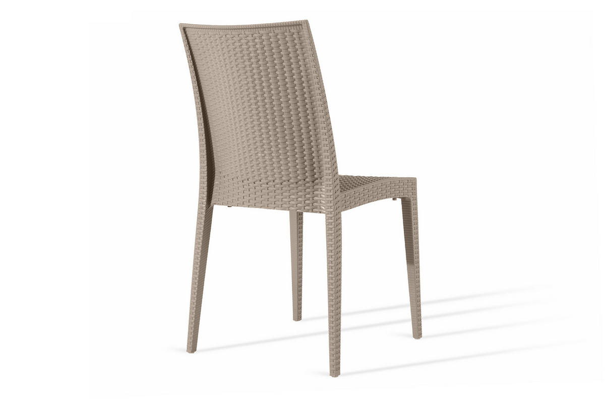 GARTENSTUHL ETULI 4-tlg, Beige - Beige, Kunststoff (48/88/50cm) - KONSIMO®
