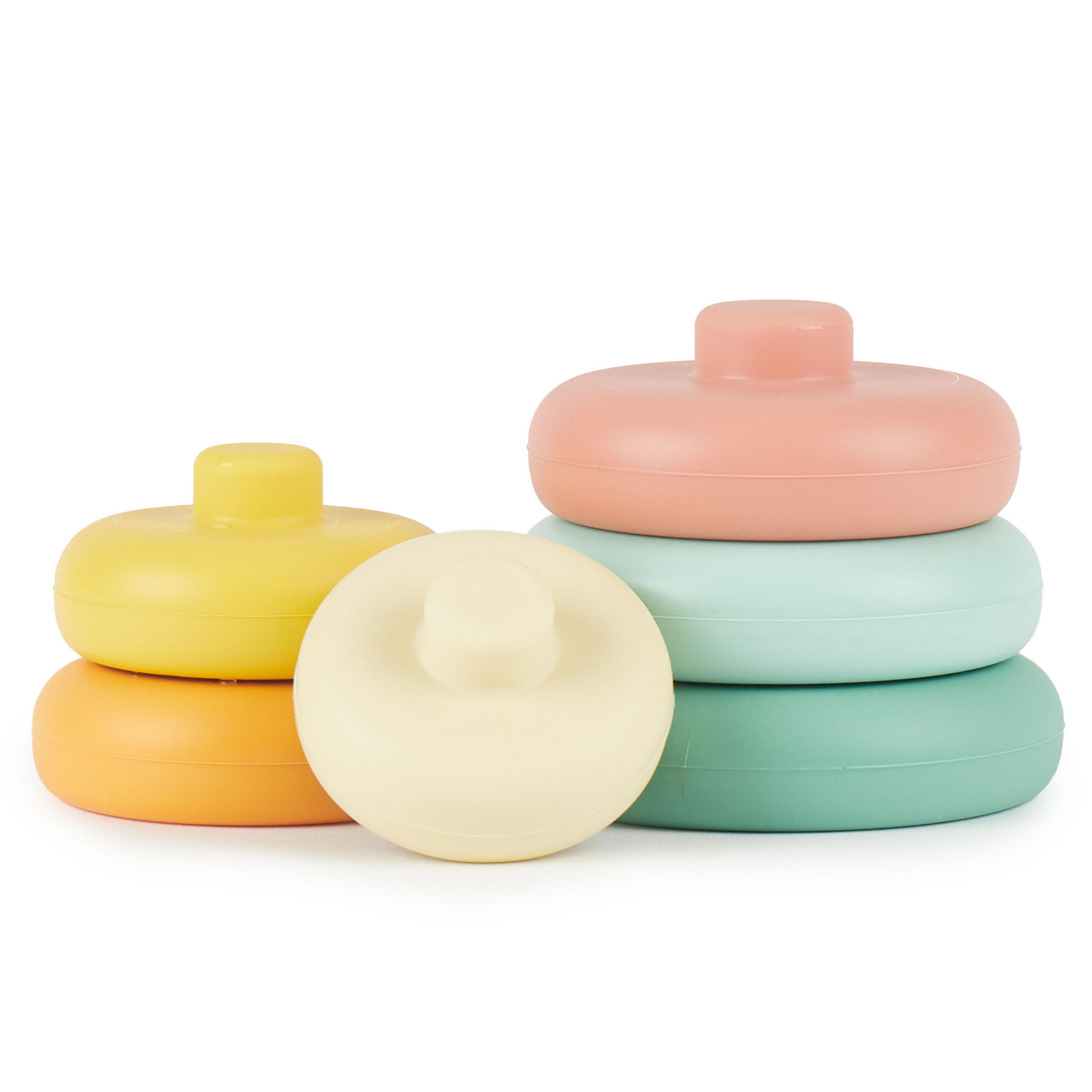 STAPELTURM Silikon Baby Tropical Vibes - Multicolor, Kunststoff (80/80cm) - Bieco Spielwaren