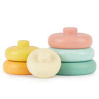 STAPELTURM Silikon Baby Tropical Vibes - Multicolor, Kunststoff (80/80cm) - Bieco Spielwaren