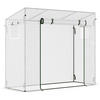 FOLIENGEWÄCHSHAUS, mit Rolltür, mit Seitenfenster, für Garten, aus Stahl, PE, Weiß - Weiß, Kunststoff/Metall (76/168/200cm) - Outsunny