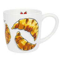 CAPPUCCINO-BECHER Valentinstag Croissants in Bunt - 500 ml - Multicolor, Keramik (0.5L) - Blond Amsterdam