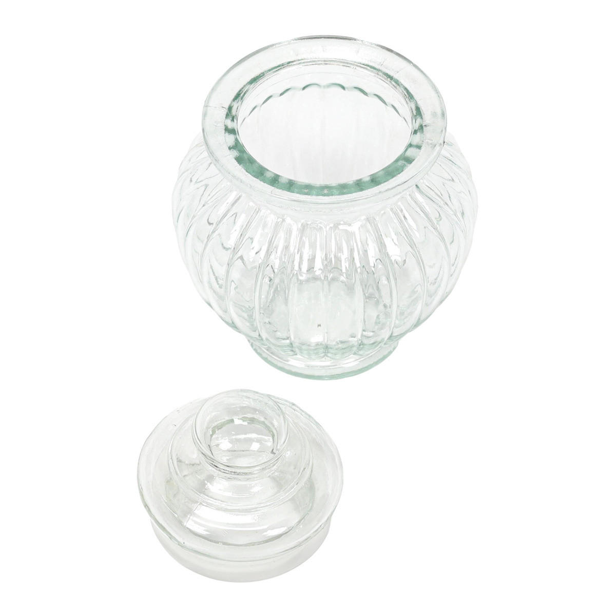 GLAS mit Deckel 9,5/9,5/12,5 cm - Transparent, Glas (9.5/12.5/9.5cm) - Excellent Houseware