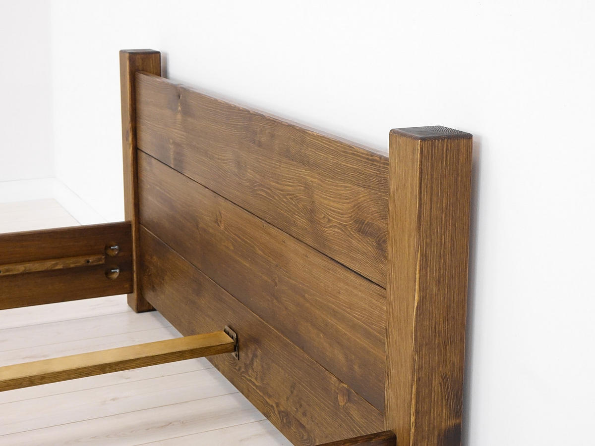 BETT aus Massivholz Rustyk Ostrowit II 180x200 - Dunkelbraun, Holz/Holzwerkstoff (180/200cm) - Seart