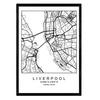 POSTER Liverpool Nordic Style A3 Schwarzer Rahmen - Schwarz, Papier (29.7/5/42cm) - Nacnic