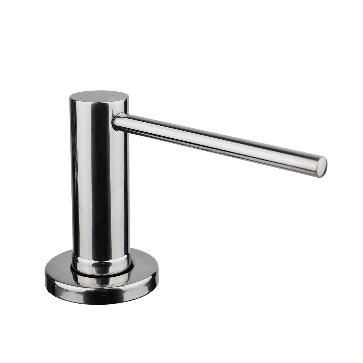 SPÜLMITTELSPENDER mit Edelstahlpumpe 500 ml poliert - Silberfarben, Metall (6/32/9.5cm)