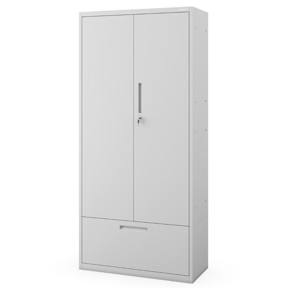 METALLSCHRANK mit Hohe Schublade MEGAN 195x90x40cm Grau - Grau, Metall (90/195/40cm) - Jan Nowak
