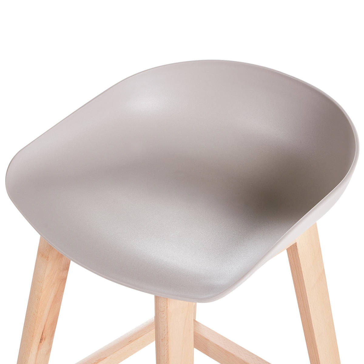 BARSTUHL 2er-Set TaupeMicco - Taupe, Kunststoff (42/85/46cm) - Beliani
