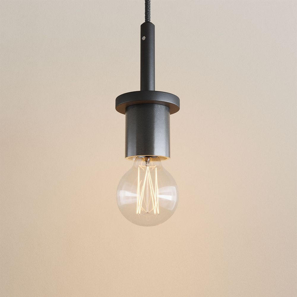 HÄNGELAMPE Velo 1.5m Abhängung Rauch Ø 20cm - Anthrazit, Glas (20/20/20cm) - s.luce