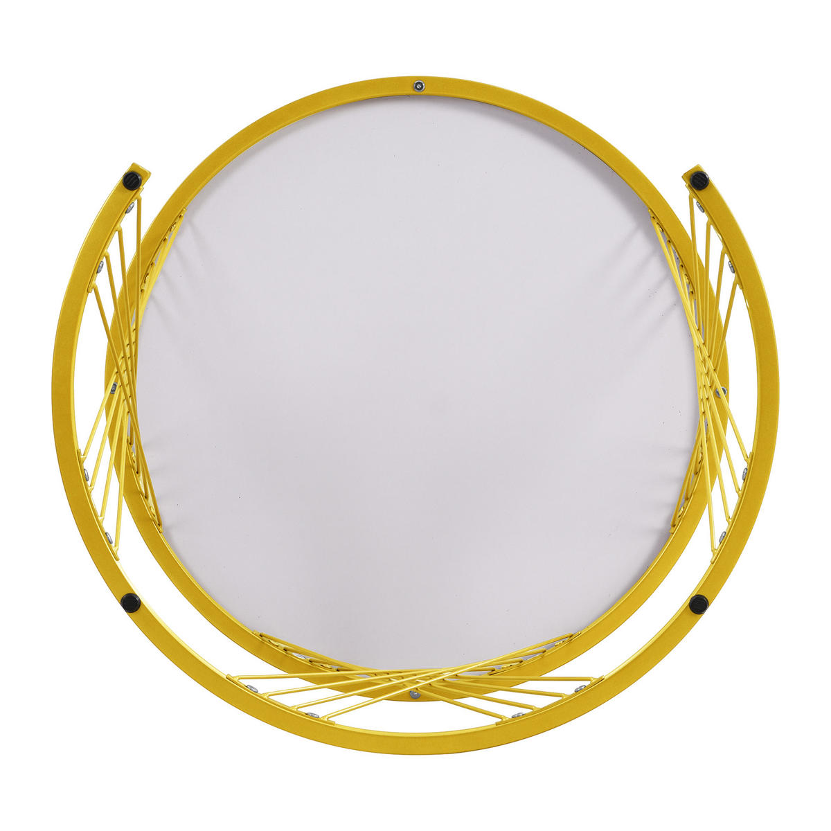 COUCHTISCH Weiß/Gold 2er-Set 70/70/45 cm und 50/50/40 cm - Weiß, Holzwerkstoff (70/70/45cm) - PANGIVO