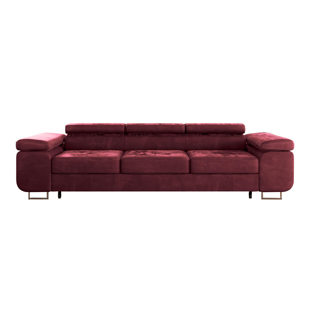 SCHLAFSOFA Wilson 3 Sitzplätze Bordeaux - Rot, Holzwerkstoff (275/69/100cm) - Petits-meubles