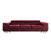 SCHLAFSOFA Wilson 3 Sitzplätze Bordeaux - Rot, Holzwerkstoff (275/69/100cm) - Petits-meubles