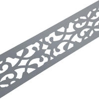 SICHTSCHUTZSTREIFEN PREMIUM Dekor Orient Zaunstreifen Lasermuster Fenstergrau 2,55m - Hellgrau, Kunststoff (255/19cm) - ZAUN|ZU