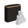 TOILETTENPAPIER-AUFBEWAHRUNG - Schwarz, Holz/Textil (43/38/17cm) - Relaxdays