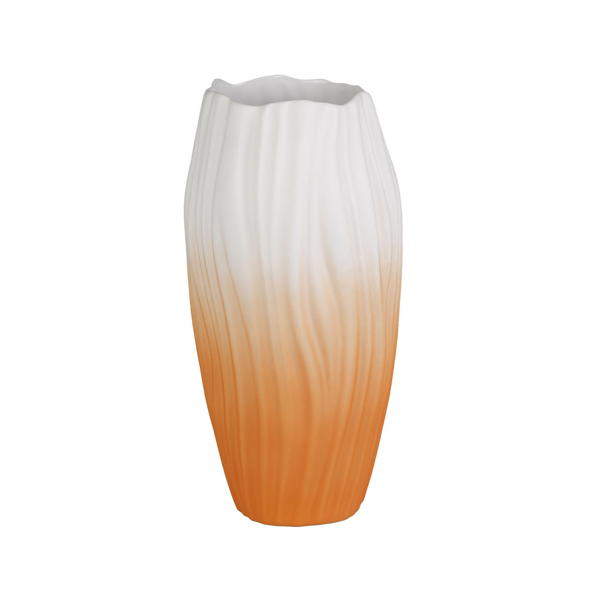 VASE Spirulina, Biskuit-Porzellan, orange, 30.5 cm - Orange, Keramik (30.5cm) - Goebel
