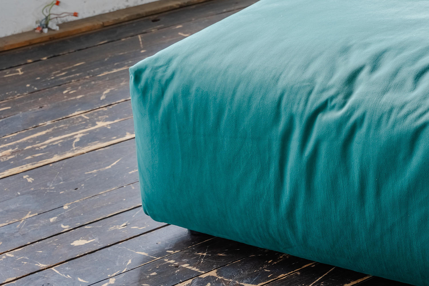 Thumbnail - Kawola Hocker, Grün, Textil, Nachbildung, 1-Sitzer, Füllung: Federn, Rechteckig, 117x47x84 cm, Wohnzimmer, Hocker, Sitzh...