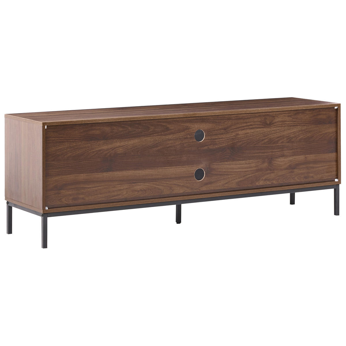 TV-MÖBEL Dunkelbraun Caraquet - Schwarz/Braun, Holzwerkstoff (160/54/40cm) - Beliani