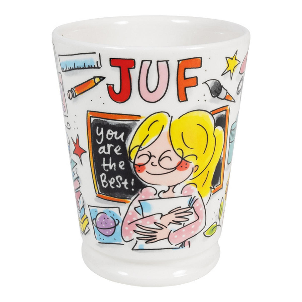 BECHER Lehrerin in Bunt - 500 ml - Multicolor, Keramik (0.5L) - Blond Amsterdam
