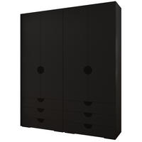 GARDEROBEN-SET 236,7/200/47 - Schwarz, Holz/Kunststoff (200/236.7/47cm) - Abiks Möbel
