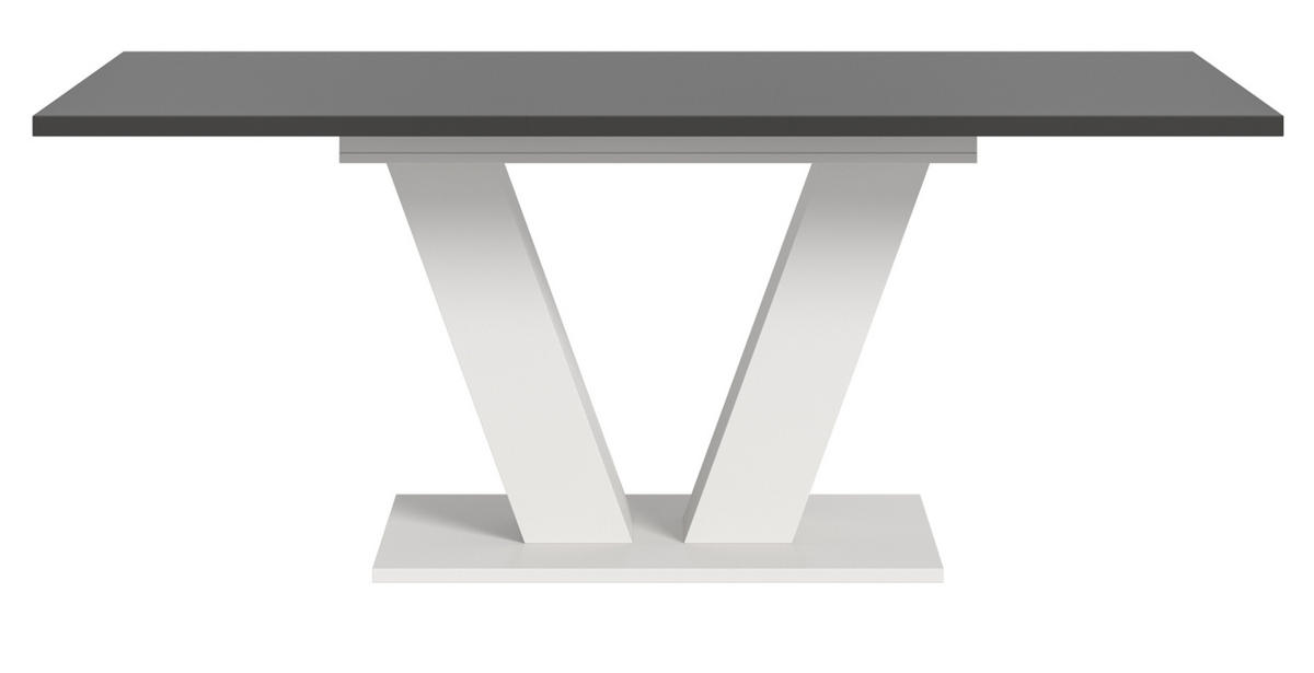 ESSTISCH weiß und grau, Küchentisch ausziehbar 150 - 190 cm - Weiß/Grau, Holzwerkstoff/Metall (150/90/76cm) - Inn.Furn