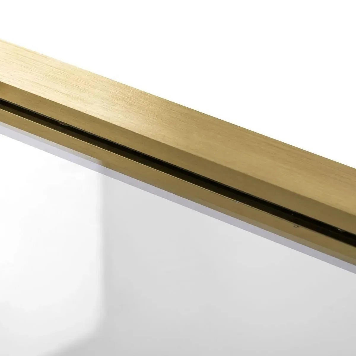 DUSCHKABINE Rea Rapid Slide Brush Gold Wandmontage 100x80 - Goldfarben, Glas (100/80/195cm) - REA