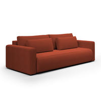 SOFA Evy 3 Sitzplätze Orange - Orange, Holz (238/82/105cm) - Petits-meubles