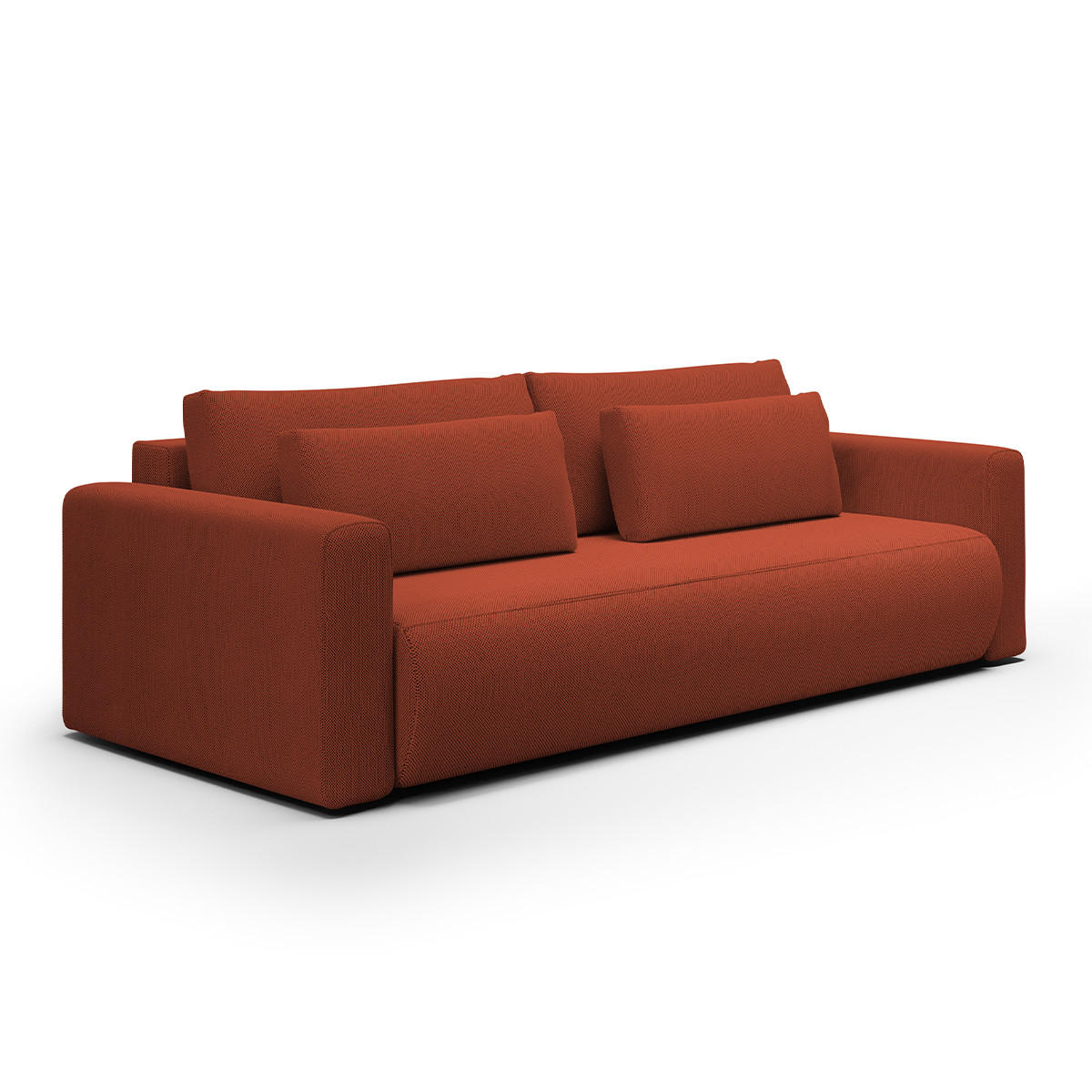SOFA Evy 3 Sitzplätze Orange - Orange, Holz (238/82/105cm) - Petits-meubles