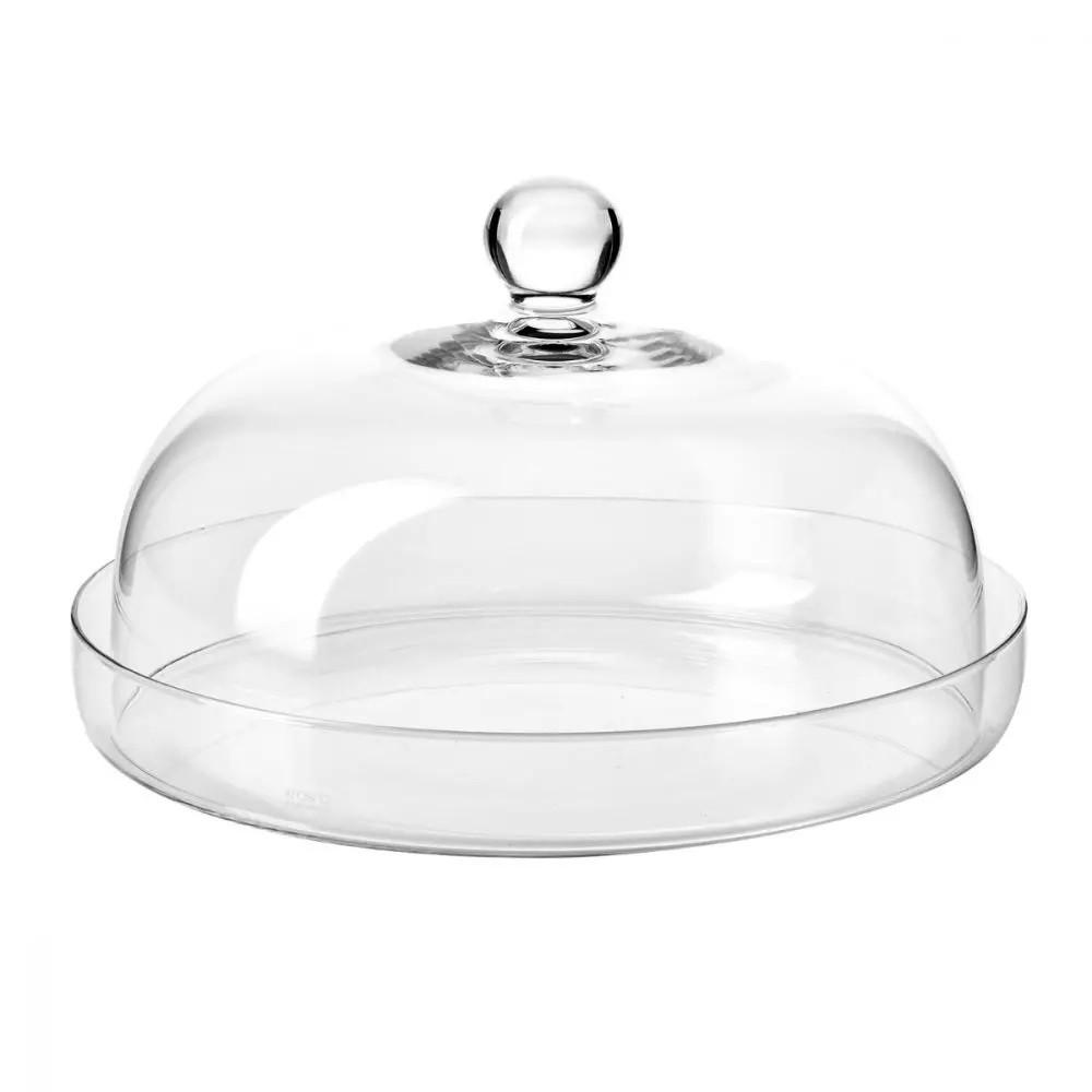 PLATTE MIT DECKEL, 1 Stk., 28 cm, Handgemacht - Transparent, Glas (28/17/28cm) - Krosno Glass