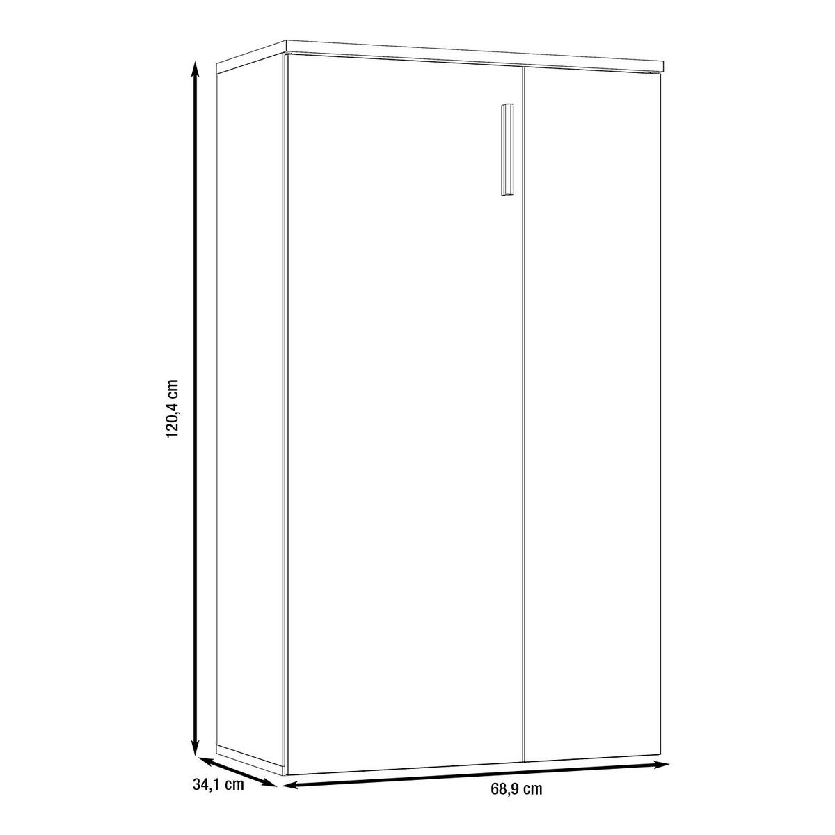 SCHUHKOMMODE - Anthrazit/Schwarz, Holzwerkstoff/Kunststoff (69/120/34cm) - home24