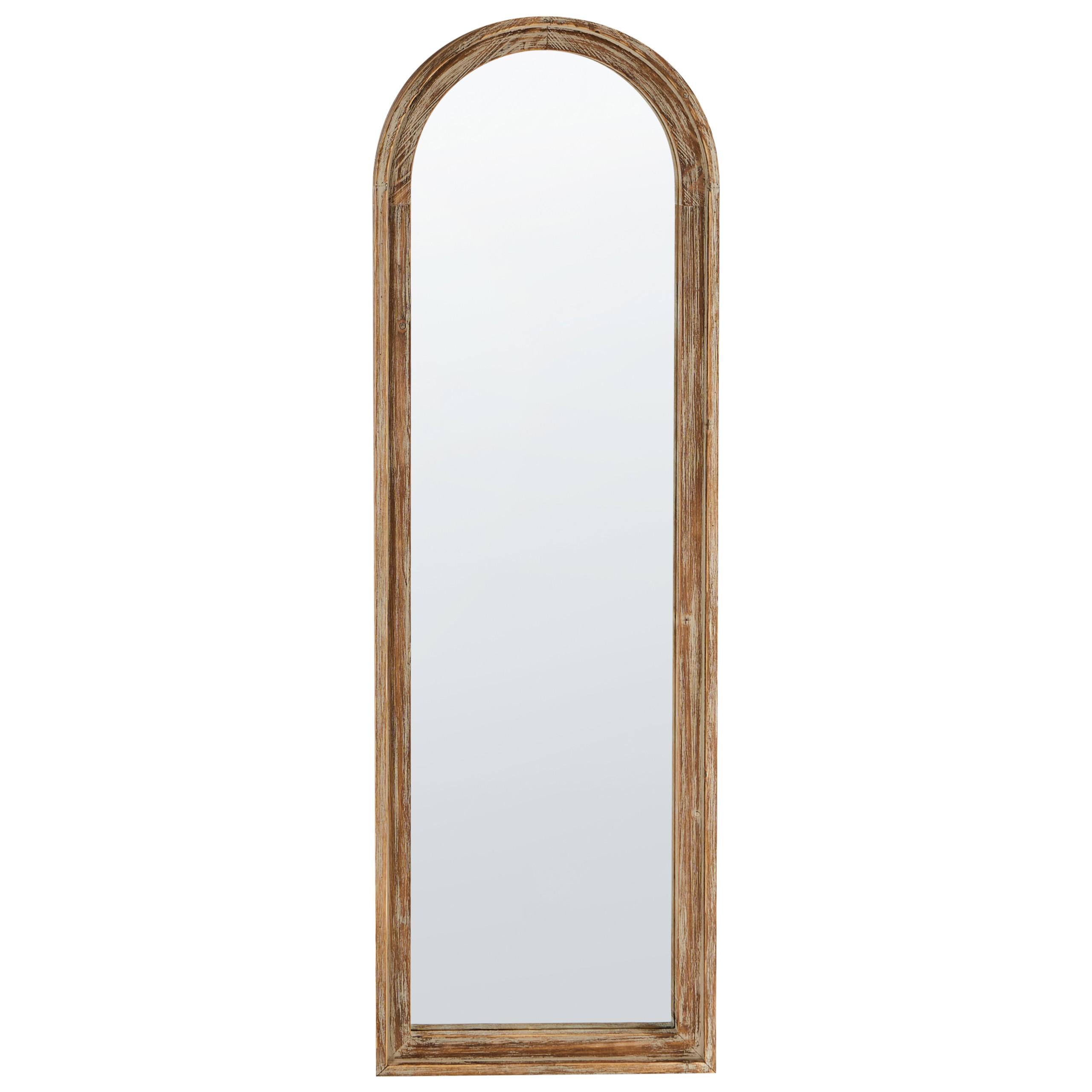 WANDSPIEGEL 55/170 cm Tannenholz Hellbraun Coigny - Hellbraun/Braun, Holz (55/170/4cm) - Beliani