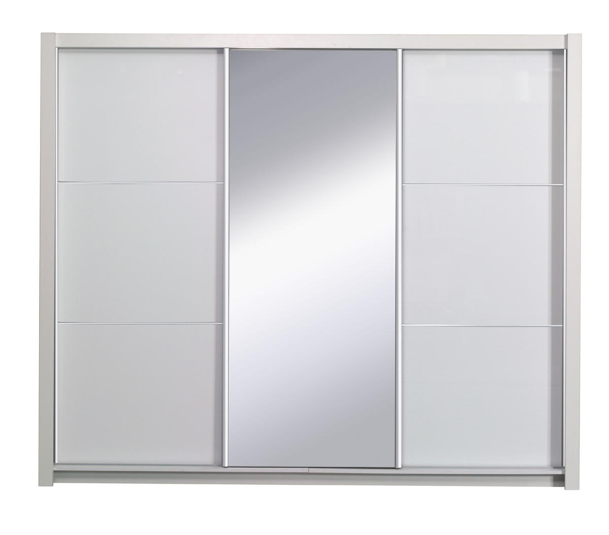 KLEIDERSCHRANK Weiß Hochglanz 252/213/67 - Weiß Hochglanz, Holzwerkstoff (252/213/67cm) - RAUMHIRSCH FURNITURE