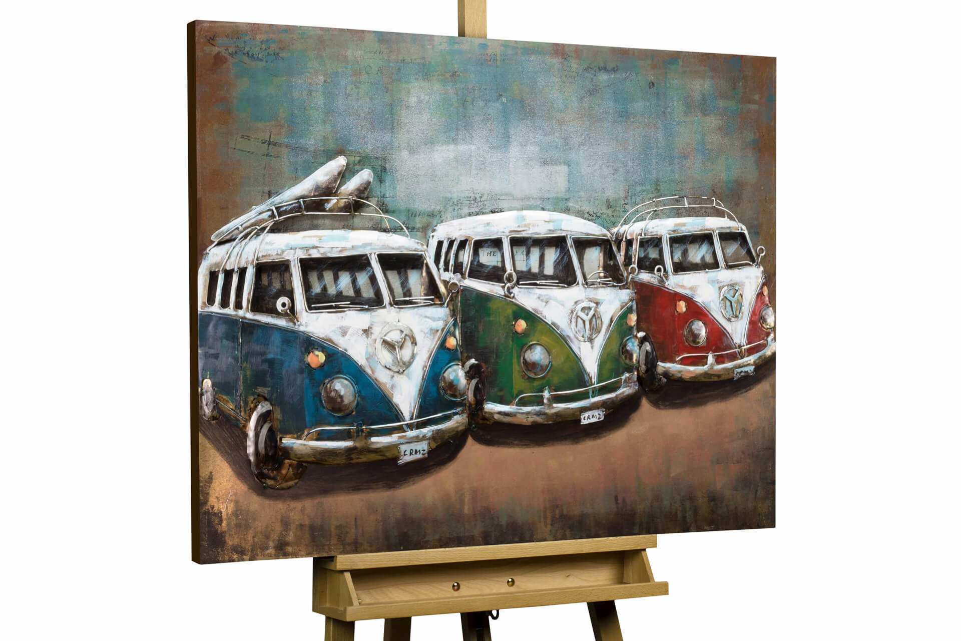 Kunstloft Metallbild Braun 6.2x70 cm