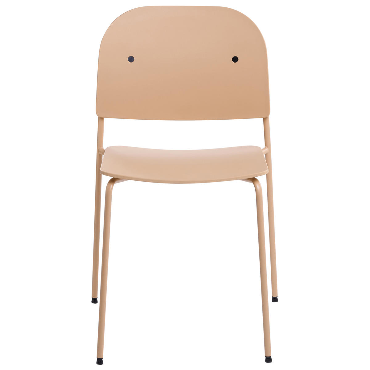 ESSZIMMERSTUHL 2er-Set Metall Beige Windust - Beige, Metall (51/81/50cm) - Beliani