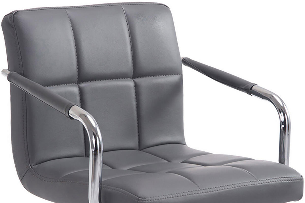 BARHOCKER 2er Set Luca schwarz grau - Schwarz/Grau, Kunststoff/Metall (54/112/46cm) - TPFLiving