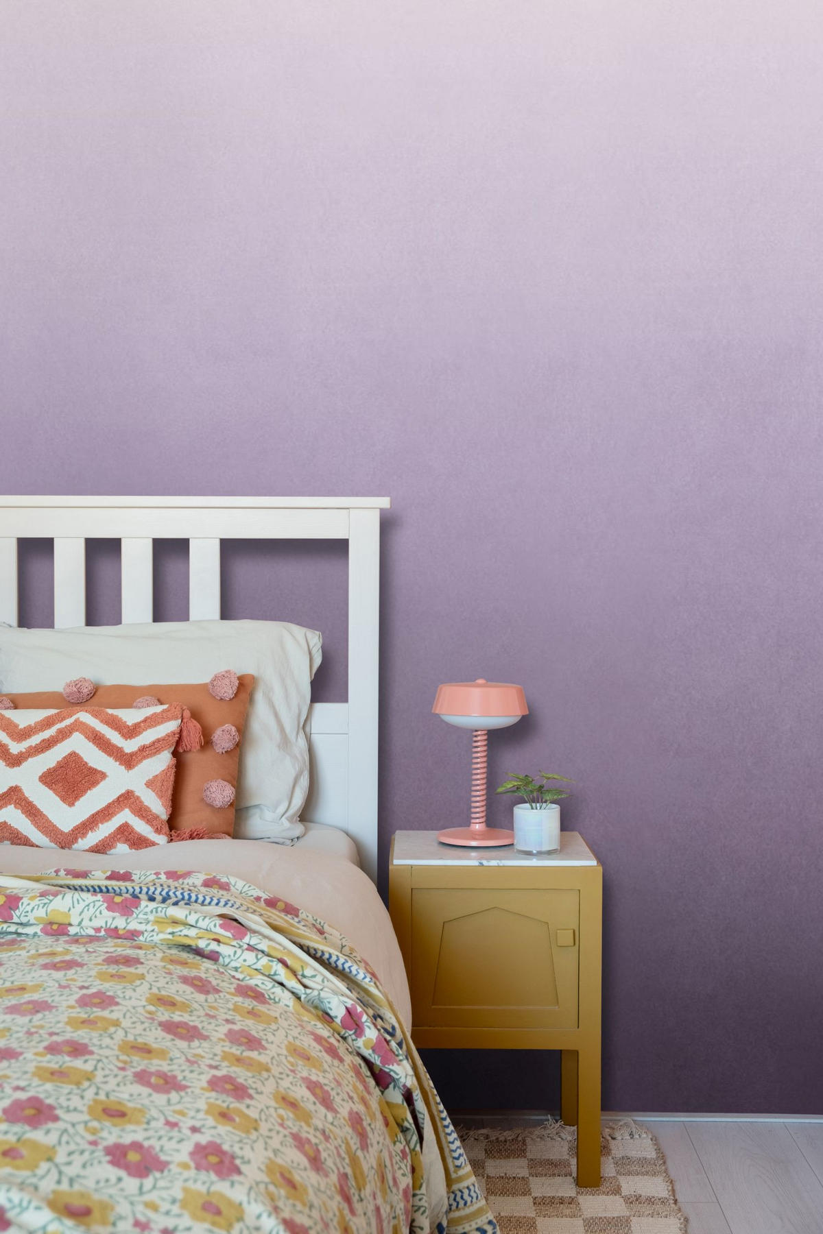 FOTOTAPETE Dip-Dye Muster 200 x 279 cm - Lila, Papier (200/279cm) - ESTAhome