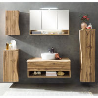 BADMÖBEL-SET 5-TLG. Kahla-03 - Braun, Holzwerkstoff (216/200/52cm) - Lomado