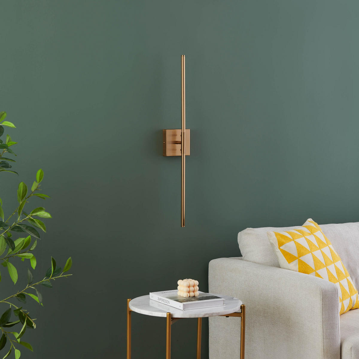 WANDLEUCHTE Collins, Messing, 71cm - Goldfarben, Metall (11.4/71/11.4cm) - KOSILUM