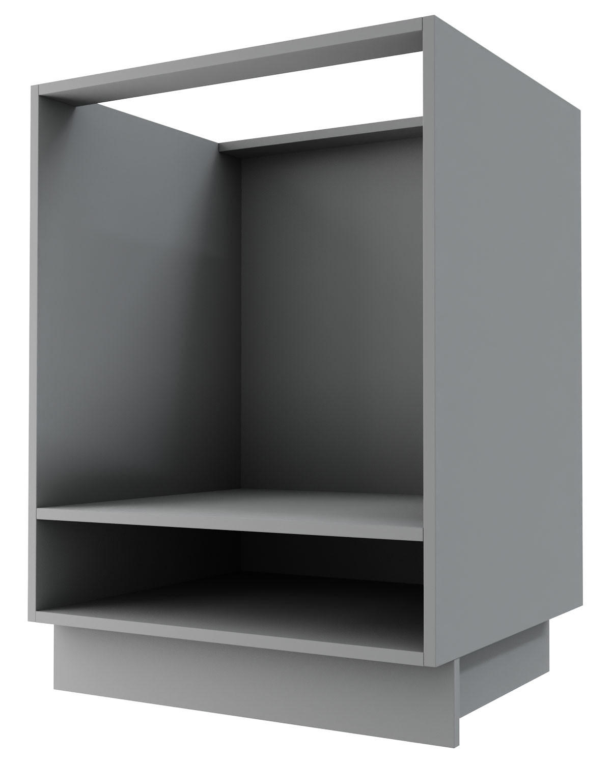 HERDUMBAUSCHRANK Essen D11K/60 Weiß Hochglanz / Grau Matt 60 / 50 / 82cm - Weiß Hochglanz/Grau, Holz/Holzwerkstoff (60/82/50cm) - Feldmann-Wohnen