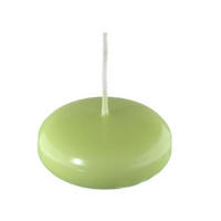 SCHWIMMKERZEN Lime 32 x Ø 80 mm, 8 Stück - Limette, Paraffin (8/3.2/3.2cm) - Kopschitz Kerzen