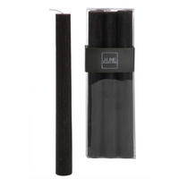 DUFTKERZE AURA - Schwarz - 9 Std. - 6er set - Schwarz, Paraffin (4.5/24/7cm) - J-Line