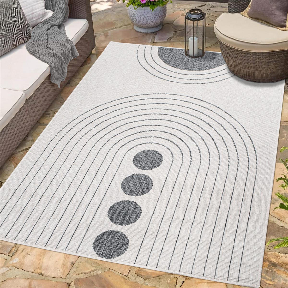 OUTDOOR-TEPPICH DuoRug 5739 Grau 200x290 cm - Grau, Textil (200/290cm) - carpet city