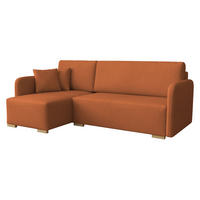ECKSOFA Como L - Naturfarben/Orange, Holz/Textil (220/140cm) - MIRJAN24