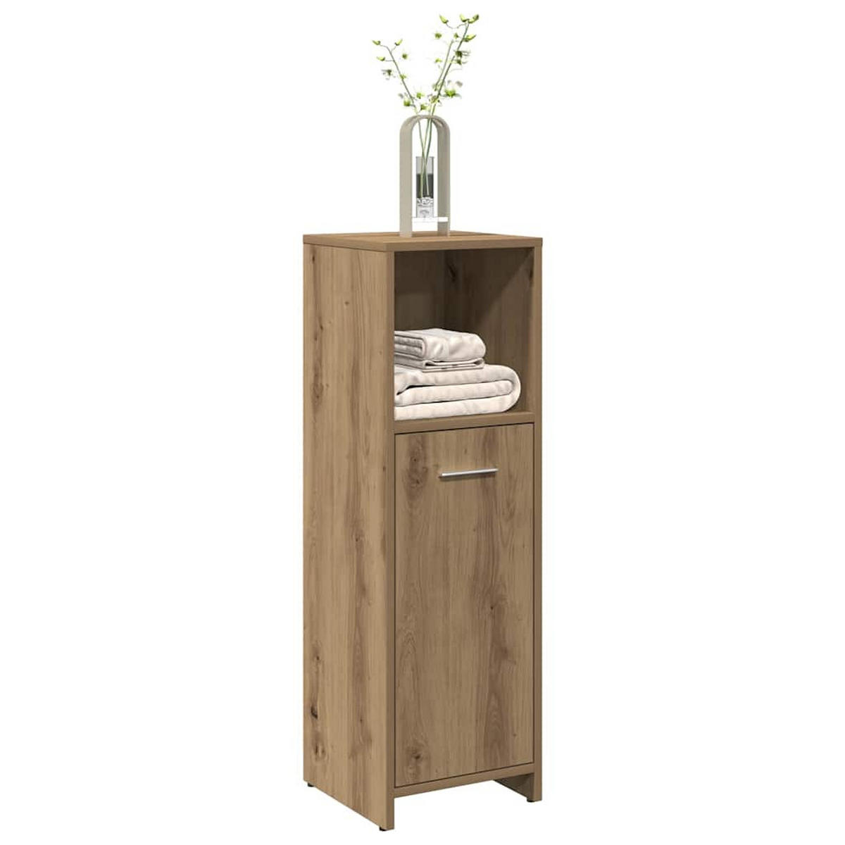 BADSCHRANK Artisan-Eiche 30/30/95 Cm Holzwerkstoff - Braun, Holzwerkstoff (30/95/30cm) - vidaXL